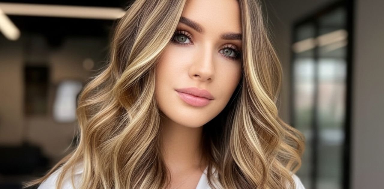 blonde highlights on brown hair