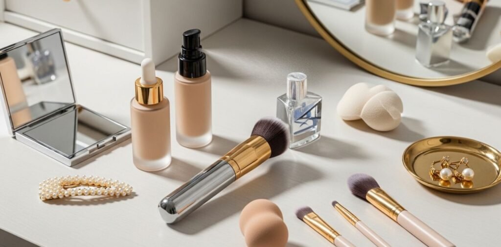 Makeup spray brush tool for flawless application